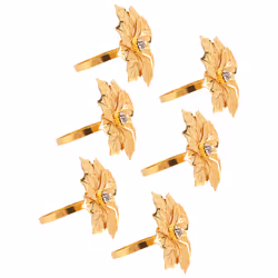 6Pack Napkin Rings, for Table Decorations,Wedding,Dinner,Party,Gold