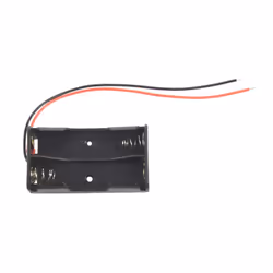 5 Pcs 2 x 1.5V AA Battery Holder Case Box Black w Wire Leads