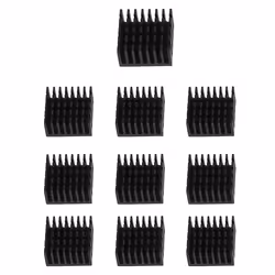 10x Black Aluminum Cooler Radiator Heat Sink Heatsink 20 x 20 x 10mm