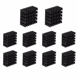 10x Black Aluminum Cooler Radiator Heat Sink Heatsink 20 x 20 x 10mm
