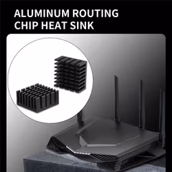 10x Black Aluminum Cooler Radiator Heat Sink Heatsink 20 x 20 x 10mm