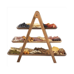 3 Tier Serving Tray Wood Tiered Tray Serving Dishes & Platters Trays