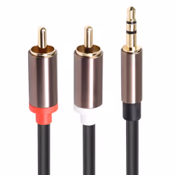 3.5Mm To 2Rca Audio Cable for Amplifiers Audio Car Aux Mobile Phone