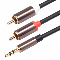 3.5Mm To 2Rca Audio Cable for Amplifiers Audio Car Aux Mobile Phone