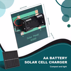 1W 4V Solar Cell Charger With Base For 2xAA Batteries Charging