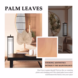 Dried Palm Leaves Room Decor 5 Pieces - 18Inch H x 10Inch W Palm Leaf