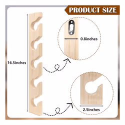 2 PCS Hat Rack for Wall Wooden Baseball Caps Organizer