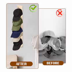 2 PCS Hat Rack for Wall Wooden Baseball Caps Organizer