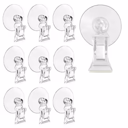 10Pcs Suction Cup Clips Transparent Sucker Clamp
