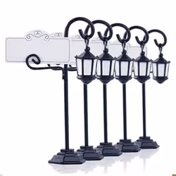 5 PCS Streetlight Shape Wedding Reception Place Card Holder with Card