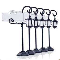 5 PCS Streetlight Shape Wedding Reception Place Card Holder with Card