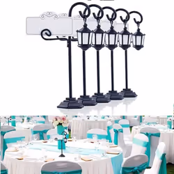 5 PCS Streetlight Shape Wedding Reception Place Card Holder with Card