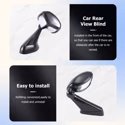 Car Rear View Blind Spot Mirror Adjustable Wide Angle Head Cover