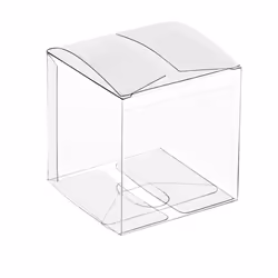 50Pcs Clear Plastic Boxes for Gifts Pvc Packing Box Gift Packaging