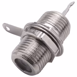 5 Pcs F Type Panel Mounted Socket Female Solder Connector Adapter