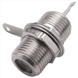 5 Pcs F Type Panel Mounted Socket Female Solder Connector Adapter