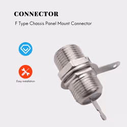 5 Pcs F Type Panel Mounted Socket Female Solder Connector Adapter