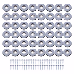 48Pcs Furniture Gliders PTFE Easy Moving Sliders (25Mm Round)