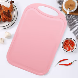 Plastic Chopping Block Vegetable Cutting Board With Hang Hole Pink