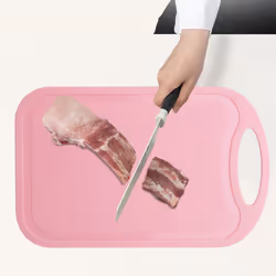 Plastic Chopping Block Vegetable Cutting Board With Hang Hole Pink