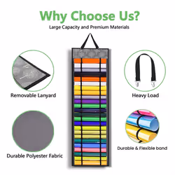 Vinyl Roll Holder with 48 Compartments, Organizers Gray