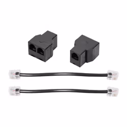 2PCS RJ11 Telephone Cable Splitter 6P4C 2 Ports Splitter Adapter