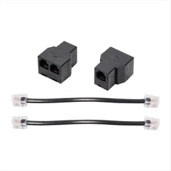 2PCS RJ11 Telephone Cable Splitter 6P4C 2 Ports Splitter Adapter