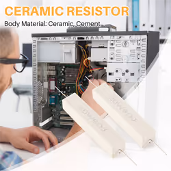 2 Pcs Wire Wound Ceramic Cement Resistor 8 Ohm 20W 5%