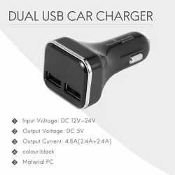 Car Charger Meter Battery Monitor with LED Voltage & Amps Display