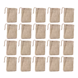 50Pcs Shower Bath Sisal Soap Bag Exfoliating Soap Saver Pouch Holder