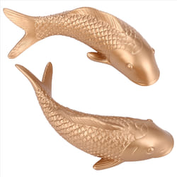 2Pcs Carp Golden Fish Wall Hanging Ornament Personality Fish Figurine