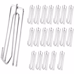 Window Treatment 4 Prongs Pinch Pleat Drapes Curtain Hooks 20pcs