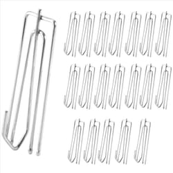 Window Treatment 4 Prongs Pinch Pleat Drapes Curtain Hooks 20pcs