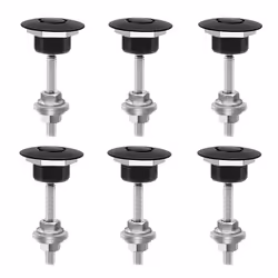 4X Push Button Car Hood Bonnet Latch Pin Lock Bumper Clip Black