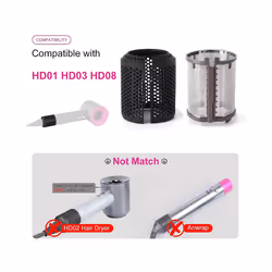 Hair Dryer Inner Filter + Outer Filter Cage for Dyson, A