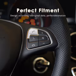 12Pcs  Car Styling Steering Wheel Button Covers Trim Stickers