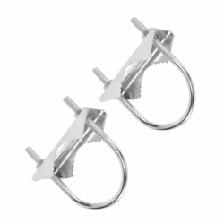 2 PCS Antenna Mount Clamp U-Bolt Mounting Hardware Antenna Mast Clamp