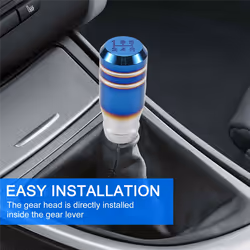 3 Inch Blue Universal Car 5 Speed Gear Lever Manual Shifter Knob