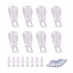 8Pcs Curtain Clear P Clips Hook,Roller Blind Clips Chain Cord Hooks