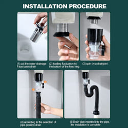 Bathroom Sink Drain Kit with Flexible Expandable P-Trap Sink