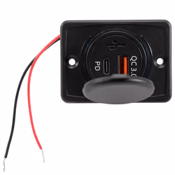 Car Charger Socket 18W and QC 3.0 USB for Car Boat Marine Rv Mobile
