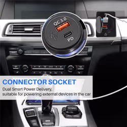Car Charger Socket 18W and QC 3.0 USB for Car Boat Marine Rv Mobile