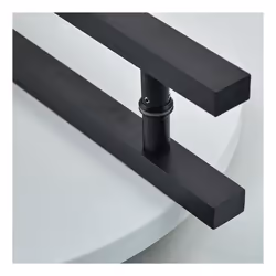 Matte Black Stainless Steel Glass / Wooden Door Handle