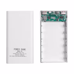 20000MAh Power Board for 6X18650 Battery DIY Powerbank Case(White)