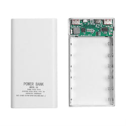 20000MAh Power Board for 6X18650 Battery DIY Powerbank Case(White)