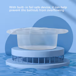 Bathtub Overflow Drain Cover Suction Seal Stopper for Overflow Drains