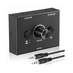 3.5mm Audio Switcher,2 Input 1 Output/1 Input 2 Output Audio Splitter