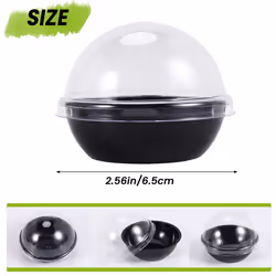 50 Pack Clear Plastic Mini Cupcake Container,for Mini Muffin Macaron
