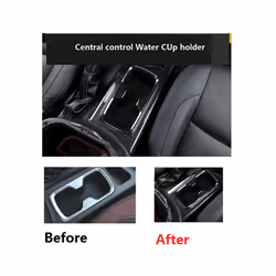 for Nissan Navara NP300 16-19 Carbon Fibre Car Water Cup Holder Frame