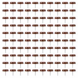 100 PCS Chair Table Furniture Leg Bottom Feet Plastic Pads Skid Nail